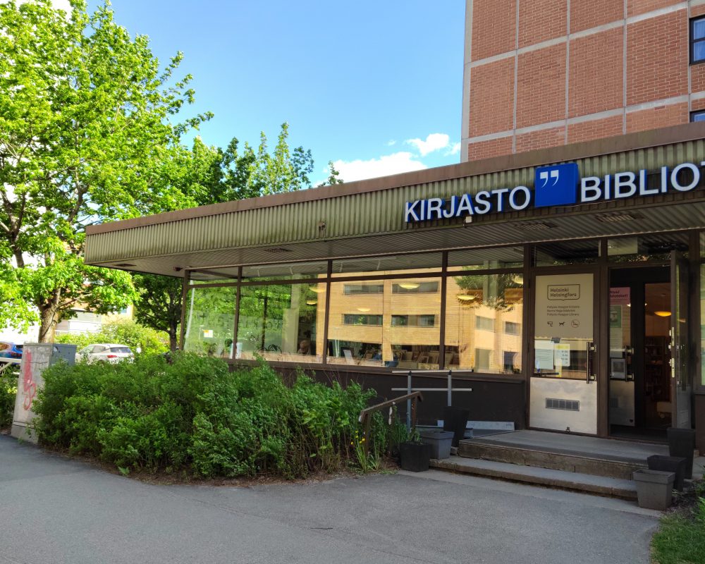 Utsikt över Norra Haga biblioteket.